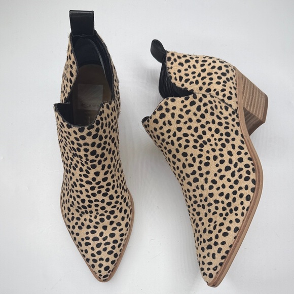 Anthropologie Shoes - Dolce Vita Santo II Animal Print Heel Booties Boots S-462 Sz 8
